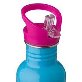 Παγούρι Ανοξείδωτο Φούξια Γαλάζιο με Στόμιο Choose to Be Happy 500 ml