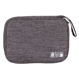 Θήκη Αποθήκευσης Ταξιδίου Ηλεκτρονικών Συσκευών Γκρι 24.5x13x7.5 cm