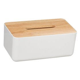 Θήκη για Χαρτομάντηλα Πλαστική Καπάκι Ξύλινο 23x13x10 cm