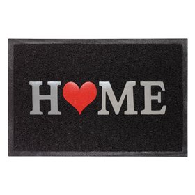 Πατάκι - Χαλάκι Εξώπορτας Spaghetti Μαύρο &quotHome&quot 60x40cm