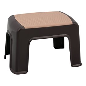 Σκαμνάκι Πλαστικό Μπεζ Καφέ 30x21x21 cm