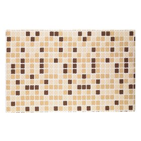 Αντιολισθητικό Πατάκι Μπάνιου Μπεζ Καφέ Tiles 80x50 cm