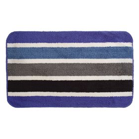 Πατάκι Μπάνιου Μπλε Γκρι Ριγέ 75x45 cm