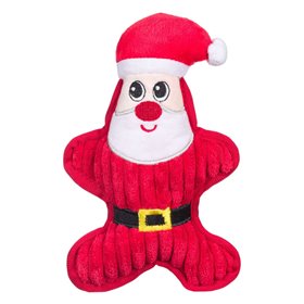 Χριστουγεννιάτικο Παιχνίδι Σκύλου Λούτρινος Άγιος Βασίλης με Ήχο 21 cm