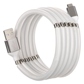 Καλώδιο Micro USB Λευκό Μαγνητικό 1.5 m