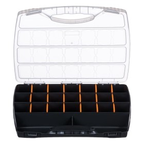 Ταμπακιέρα Εργαλείων Μαύρη Πορτοκαλί με Χωρίσματα 26.5x32x5 cm