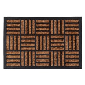 Πατάκι - Χαλάκι Εξώπορτας Καφέ Τετράγωνη Πλέξη 60x40 cm