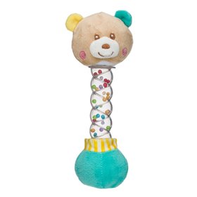 Κουδουνίστρα Λούτρινο Αρκουδάκι Χρωματιστές Μπίλιες 21 cm