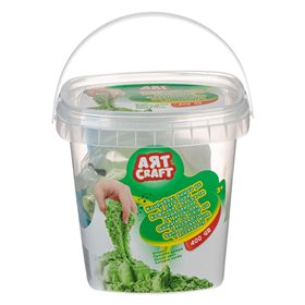 Άμμος Χειροτεχνίας Κουβάς Πράσινο Χρώμα &amp Φτυαράκι 400 g