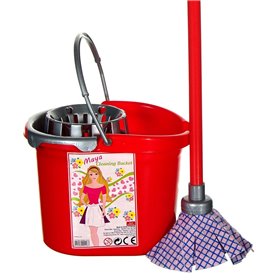 Παιδικό Σετ  Κουβάς Καθαρισμού &amp Σφουγγαρίστρα 