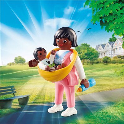 Playmobil Μαμά με Μωρό σε Μάρσιπο