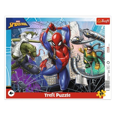 Παζλ Καρτέλα Spiderman με 2 Εχθρούς (25 Κομμάτια) - Trefl