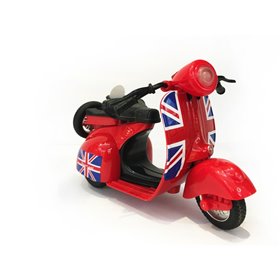 Μηχανή Βέσπα Κόκκινη Μινιατούρα με Ήχο &amp Φώτα 1:14  