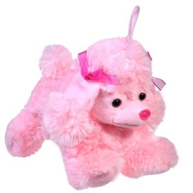 Λούτρινο Σκυλάκι Caniche Ροζ Όρθιο 18 cm