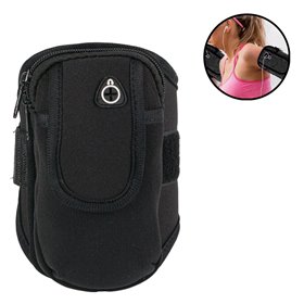 Αθλητική Θήκη Μπράτσου Μαύρη 14x19 cm