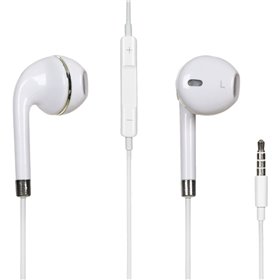 Ακουστικά Handsfree Λευκά με Μικρόφωνο &amp Πλήκτρο On/Off