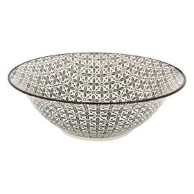 Μπολ Σερβιρίσματος Πορσελάνη Μπεζ Μαύρο Μοτίβο 1.65 Lt