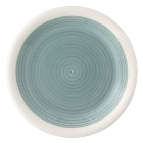 Πιάτο Ρηχό Κεραμικό Εκρού Σιέλ Σπείρα 27 cm