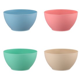 Μπολ Σερβιρίσματος Πλαστικά Χρωματιστά 750ml - 4 τμχ.