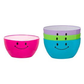 Μπολ Σερβιρίσματος Πλαστικά Χρωματιστά Smile 600 ml - 4 τμχ.
