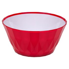 Μπολ Σερβιρίσματος Πλαστικό Κόκκινο Λευκό 3.5 lt