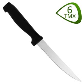 Μαχαίρια Φαγητού Ανοξείδωτο Ατσάλι Μαύρα 22 cm - 6 τμχ.