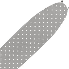 Σιδερόπανο Βαμβακερό με Κορδόνι Γκρι Λευκό Πουά 140x50 cm