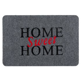 Πατάκι - Χαλάκι Εξώπορτας Γκρι &quotHome Sweet Home&quot 60x40 cm