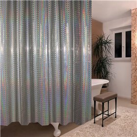 Κουρτίνα Μπάνιου Γκρι Laser 180x180 cm