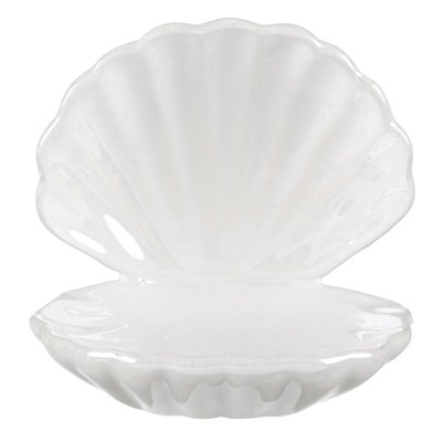 Organizer Κοσμημάτων Κοχύλι Λευκό Ιριδίζον 11x9x11 cm
