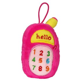 Κουδουνίστρα Λούτρινη Κινητό Ροζ με Ήχο 