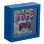 Κουμπαράς Fancy Ξύλινος Τετράγωνος Μπλε Game Over 15.5x6x15.5 cm