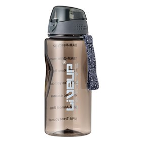 Παγούρι Αθλητικό Πλαστικό Μαύρο Διάφανο Motivation με Καπάκι Γκρι 600 ml