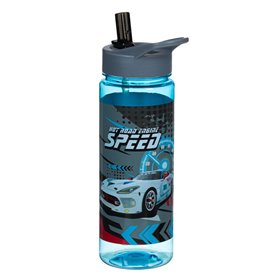 Παγούρι Flip Top Πλαστικό Γαλάζιο Γκρι  Σχέδιο Αυτοκίνητο 650 ml Παγούρι Flip Top Πλαστικό Γαλάζιο Γκρι  Σχέδιο Αυτοκίνητο 650 ml