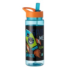 Παγούρι Flip Top Πλαστικό Μπλε Πορτοκαλί Space 650 ml Παγούρι Flip Top Πλαστικό Μπλε Πορτοκαλί Space 650 ml