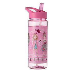 Παγούρι Flip Top Πλαστικό Ροζ Fashion Girls 650 ml