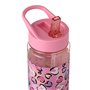 Παγούρι Flip Top Πλαστικό Ροζ Καρδιές 650 ml