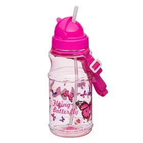 Παγούρι Flip Top Φούξια Πεταλούδες 500 ml