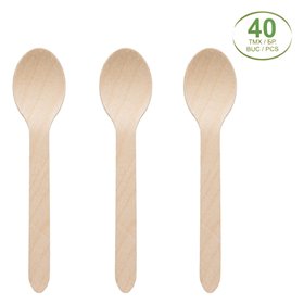 Κουτάλια Μικρά Ξύλινα 16cm - 40 τμχ.