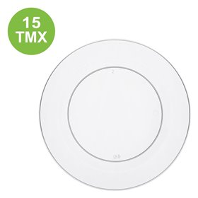 Πιάτα Ρηχά Πλαστικά Διάφανα Επαναχρησιμοποιούμενα 18 cm - 15 τμχ.