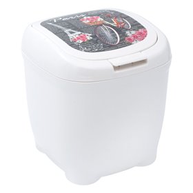 Κάδος Απορριμμάτων Πλαστικός Λευκός Παρίσι 4 lt