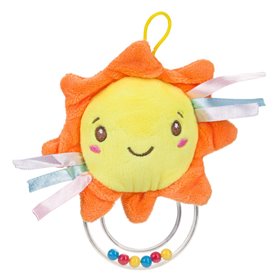 Κουδουνίστρα Δαχτυλίδι Λούτρινη Ήλιος Κίτρινος 16 cm 