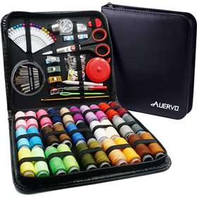 "AUERVO 116pcs Premium Sewing Supplies with PU Case AUERVO 116pcs Premium Sewing Supplies with PU Case, 30 XL Thread Spools,Mini Sewing Kit