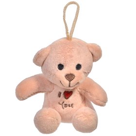 Λούτρινο Αρκουδάκι Καφέ &quotI Love You&quot 11 cm