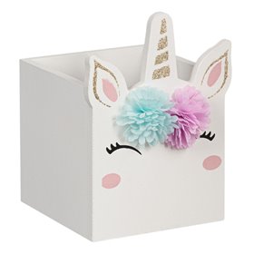 Κουτί Διακοσμητικό Ξύλινο Μονόκερος 10x10x14 cm