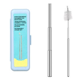 Καλαμάκι Μεταλλικό Επεκτεινόμενο με Βουρτσάκι