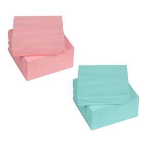 Χαρτοπετσέτες Μονόχρωμες Σομόν Μέντα 33x33 cm - 160 τμχ.