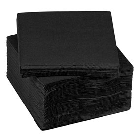 Χαρτοπετσέτες Μαύρες 33x33 cm - 60 τμχ.