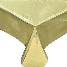 Τραπεζόμαντηλο Πλαστικό Χρυσό 137x274