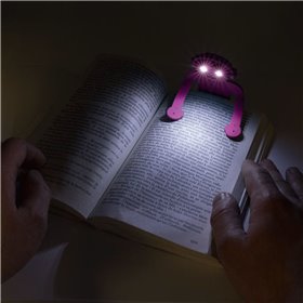Φακός-Stand Διαβάσματος Εύκαμπτο Φούξια Ανθρωπάκι 2 LED 8.5x16 cm